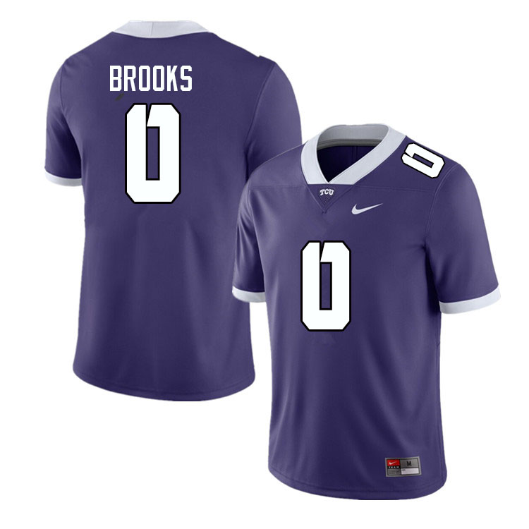 Men #0 Marcel Brooks TCU Horned Frogs College Football Jerseys Sale-Purple - Click Image to Close